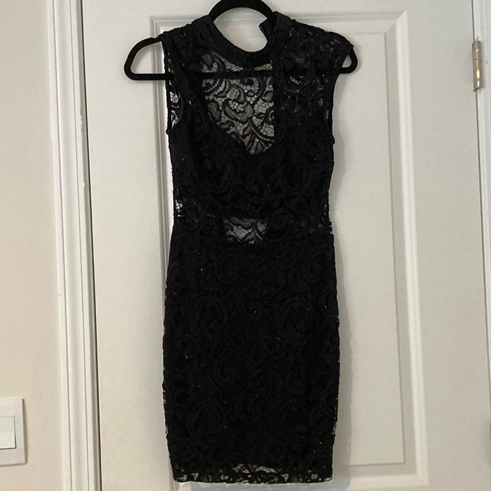 Woman’s 3/4 B Darlin Black Sleeveless Bodycon Mini Dress fancy fashion